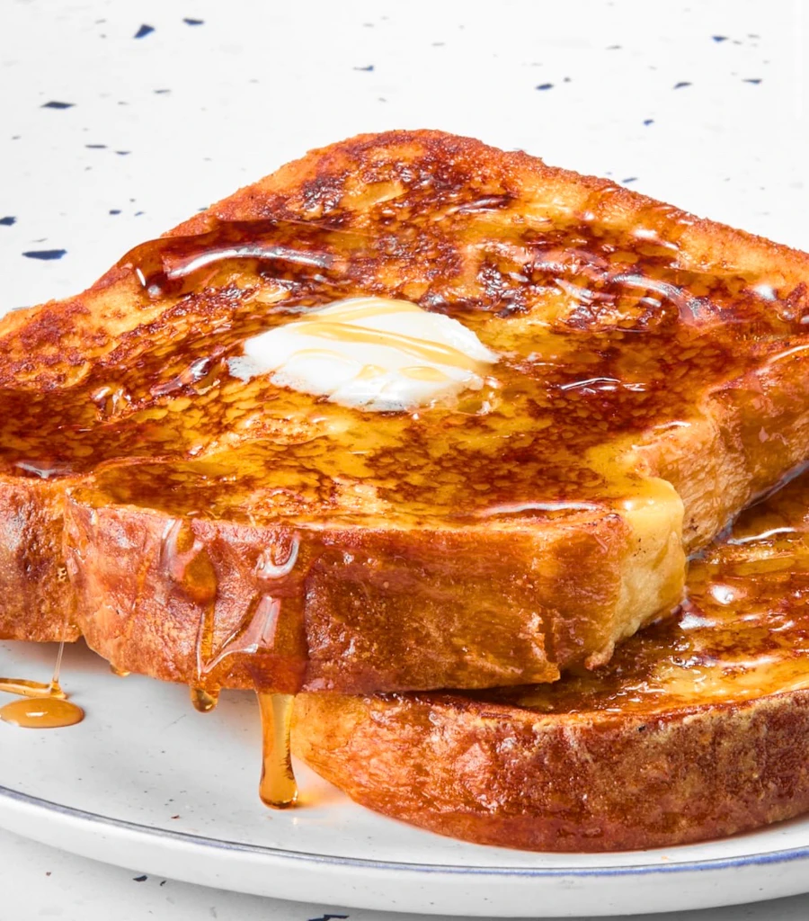 French toast topped with butter and syrup